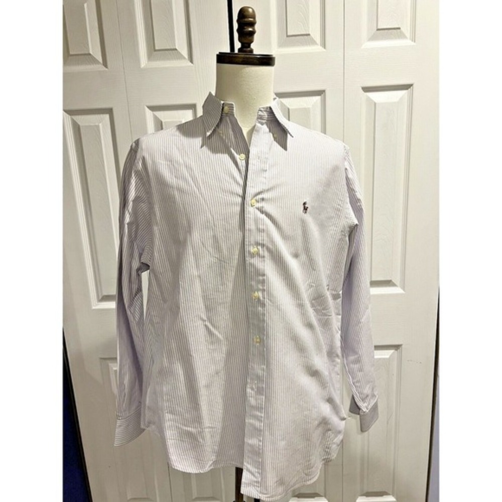 Ralph Lauren Classic Fit Dress Shirt Purple Pin Stripe‎ 16